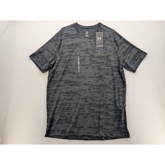 NWT Under Armour Men's UA Vanish Energy Printed Short Sleeve in Anthracite sz L - Picture 3 of 7